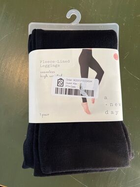 a new day Black High-Waist Fleece-Lined Leggings